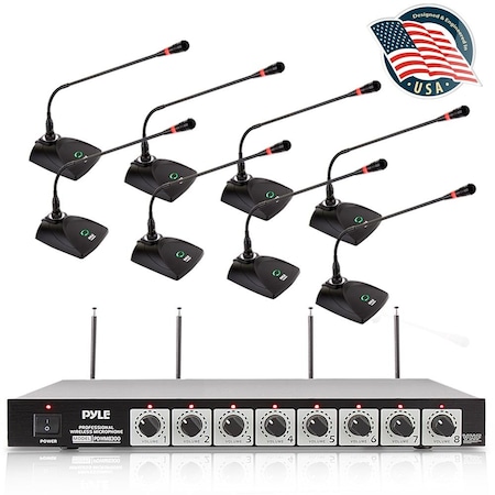 Pyle Wireless 8 Mic System Conference PDWM8300